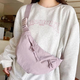 Qfdian  Fashion Y2k Aesthetic Casual Crossbody Chest Bags Men Women Vintage All Match Hobo Bag All Match Simple Trendy Shoulder Handbags