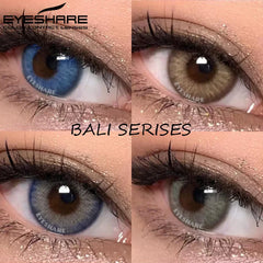 EYESHARE Color Contact Lenses for Eyes 1 Pair Colored Lenses Blue Color Lens Beauty Pupils Lenses Eye Yearly Use Brown Gray Lens