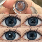 YIMEIXI 2pcs Myopia Color Contact Lenses for Eyes with Myopia Black Large Diameter Lens Circular Lens Beauty Pupil