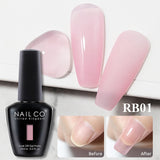 Qfdian  15ml Semi-permanent Rubber Base For UV Gel Nails Polish Manicure LED Hybrid Enamel Lakiery Hybrydowe Vernis Gel Varnishes