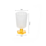 Qfdian  225ml French Style Drinkware Glass Cup Petal Wine Glass Household Short Footed Cocktail Ice Cream Cup Dopamine Drinking Utensils