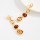 Qfdian  Retro Light Luxury Geometric Irregular Long Earrings With A Sense Of Luxury Versatile Temperament Commuting Party Earrings