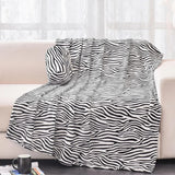 Qfdian Leopard Print Flannel Blanket, Wool Blanket, Single-sided Plush Bed Blanket, Sofa, Travel Super Soft Blanket