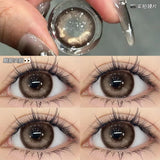 Qfdian 2Pcs Natural Color Contact Lenses for Eye with Myopia Power High Quality Eyes Contacts Lens Beautiful Pupil