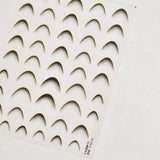 Qfdian 1pcs White 5D Pearl Lace Wave Lines Nail Art Stickers Elegant Exquisite Nail Decoration Decals DIY Self Adhesive Transfer Slider