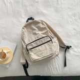 Qfdian  Outdoors Casual High-capacity Vintage Backpack Korean All Match Grunge Preppy Schoolbag Trendy Simple Streetwear Backpacks Women
