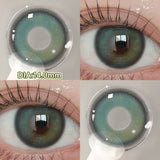 Qfdian  2pcs Myopia Color Contact Lenses for Eyes with Prescription Beauty Pupils Makeup Eye Color Lenses Fashion Blue Lenses