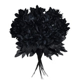 Qfdian  1/5/10/20pcs Black Silk Artificial Rose Flower Dahlia Halloween Gothic Flowers Wedding Table Home Party Fake Flower Decor