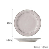 Qfdian  Ceramic Kitchen Accessories, Western Steak Dinner Plates, Dessert Snack Fruit Salad  Tableware, Wedding Restaurant Supplies, 1Pc