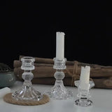 Qfdian Novelty Glass Candle Holder Nordic Decor Candlestick Romantic Candle Stand Desk Accessories Wedding Centerpieces Ornament Gifts