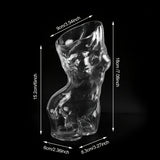 Qfdian  1pc Transparent Glass Vase, Creative Female Body Vase, Party Decoration Glass Vase，Valentine's Day Decoration