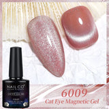 Qfdian  Transparent Cat Eye Gel polish Crystal Magnetic Gel Nail Polish Nail Semi Permanent Varnish UV Gel Nails Art Soak