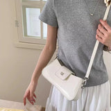 Qfdian Korean Y2k Aesthetic Fairy Women's Handbags Elegant All Match Luxury Design Crossbody Bag Fashion Chic Office Lady Shoulder Bags