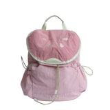 Japanese Letter Embroidery Schoolbags Y2k Aesthetic Student Casual Travel Backpacks Contrast Color Sweet Kawaii Bags for Women