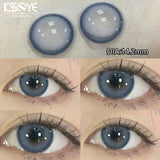 Qfdian 1 Pair New Colored Lenses for Eyes with Myopia Prescription Blue Eyes Contacts Lens Beauty Pupil Yearly Use Fast Shipping