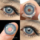 Qfdian  Color Contact Lenses for Eyes 1 Pair Gray Fashion Cosmetic Lenses Green Pupils Gray Natural Eye Contacts Women Eye Lens