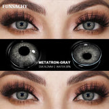 Qfdian  1 pair Colored Lens Natural Korean Contact Lenses Grey Eyes Pupils Cosmetics Fashion Soft Contacts Lens Makeup Lenses