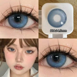 Qfdian Color Contact Lenses Yearly Eye Contacts 2pcs Colored Cosmetic Contacts Pupils Beauty Makeup Color Eyes Contact Lenses Natural