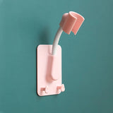 Qfdian Shower head bracket with hook adjustable self-adhesive hole-free holder wall-mounted shower bracket bathroom accessories
