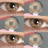 Qfdian 1pair Gray Color Contact Lenses Softlens for Eyes Lenses Cosmetic Eyecontacts Yearly Use