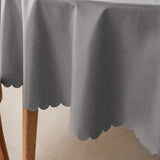 Qfdian  Solid Color Circular Tablecloth Waterproof Oil Proof Dustproof Dining Table Decoration Hotel Restaurant Tablecloth Cover Cloth