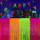 Qfdian  Dark Night Party Supplies Neon Fluorescent Party Decorations