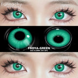 Qfdian  Cosplay Blind Black Lenses Anime White Eye Color Lens Halloween Vampire Lenses Cosmetic Colorful Multicontacts Red Lens