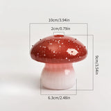 Qfdian  Mushroom Home Glass Vases Interior Decor Mini Desktop Flower Vases for Small Bouquets Room Decorations Home Tabletop Decor Gifts
