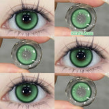 Qfdian  2pcs/pair Cyber Series Halloween Colored Contact Lenses for Makeup Eyes Big Pupils Red Contact Lenses Brown Lens Myopia