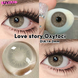 Qfdian  1Pair Fashion Big Lenses Colored Contact Lenses for Eyes Beauty Blue Eyes Lenses Natural Green Brown Grey Lens