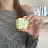 Qfdian  Dopamine color polka dot girl for AirPods pro2/3/4 protective cover for apple bluetooth headset cover
