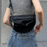 Qfdian Women Chest Bags Y2k Aesthetic Vintage Casual All Match Shoulder Bag Korean Streetwear Female Handbags Crossbody Trendy Fashion
