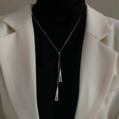 2024 Popular Geometric Sweater Box Chain Female  Long Necklace For Women Adjustable Fine Jewelry Wedding Party Birthday Gift