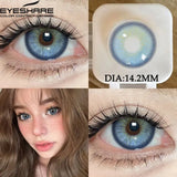 Qfdian 1Pair Natural Colored Contact Lenses 1Pair Beauty pupillents Yearly Grey Pupils Brown Contacts New Cosmetic