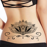 Qfdian  Waterproof Temporary Tattoo Sticker Flower Geometry Bow sexy Fake Tatto Flash Tatoo chest Tato for Girl Women