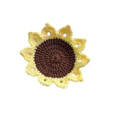 Qfdian  Flower Crochet Coaster Handmade Knitted Placemat for Tea Mug Pad Table Kitchen Decor for Birthday Wedding Tea Time