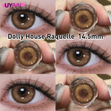 Qfdian  1 Pair Yearly Beauty Fashion Lenses Colored Contact Lenses for Eyes Blue Eyes Lenses Natural  Gray Lens Brown Lens