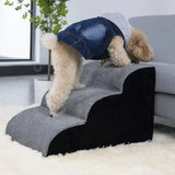 Qfdian  Puppy Stairs Soft Ladder Dogs Pets Sofa Bed Ramp Ramp for Dogs Protecting Pet Joint Safety Stairs Elderly Dog Steps Pet Supplies