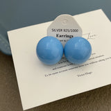 Qfdian  New color candy ball earrings for women