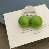 Qfdian  New color candy ball earrings for women