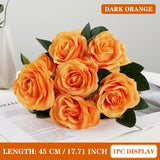 Qfdian  9 Heads Artificial Flower Silk Rose white Eucalyptus leaves Peony Bouquet Fake Flower for Wedding Table Party Vase Home Decor