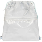 Qfdian Drawstring Bow Pleated Shoulder Crossbody Bags Transparent Casual Travel Ita Bag Fashion Ins Sweet Women Backpacks Y2k Aesthetic