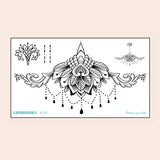 Qfdian  Waterproof Temporary Tattoo sticker body henna waist breast chest mandala tatto stickers flash tatoo fake tattoos for women