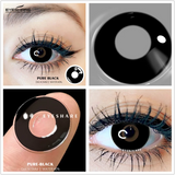 Qfdian Cosplay Contact Lenses 1Pair Colored Contact Lenses for Eyes Black Lenses White Eye Lenses Contact Lenses for Halloween
