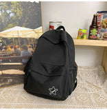 Qfdian  Women Y2k Aesthetic Simple Star Backpack All Match Students Fashion Casual Schoolbags Japanese High-capacity Backpacks Trendy