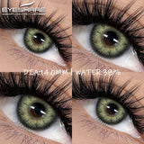 Qfdian Color Contact Lenses for Eyes 2pcs Blue Eye Lenses Green Lenses Beautiful Pupil Yearly Makeup Cosmetic Eye Contact Lens