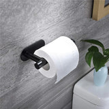 Qfdian Stainless Steel Toilet Paper Dispenser Punchless Wall Mounted Roll Holder Towel Rack Household Restroom Bathroom Organizer