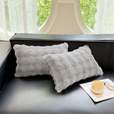Qfdian  new class A rabbit plush pillowcase single milk plush pillowcase 48x74cm, no pillow core