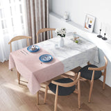 Qfdian  Waterproof Tablecloth Washable Modern Farmhouse Dining Table Cover Rectangle for Kitchen Party Wedding Decor