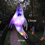 Qfdian  Hanging Ghost Halloween LED Luminous Ghost Children's Gift Scary Party Props Home Outdoor Courtyard Bar Hanging Ghost Decoration